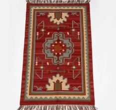 Multicolor Jute Handmade Vintage Dhurrie For Living